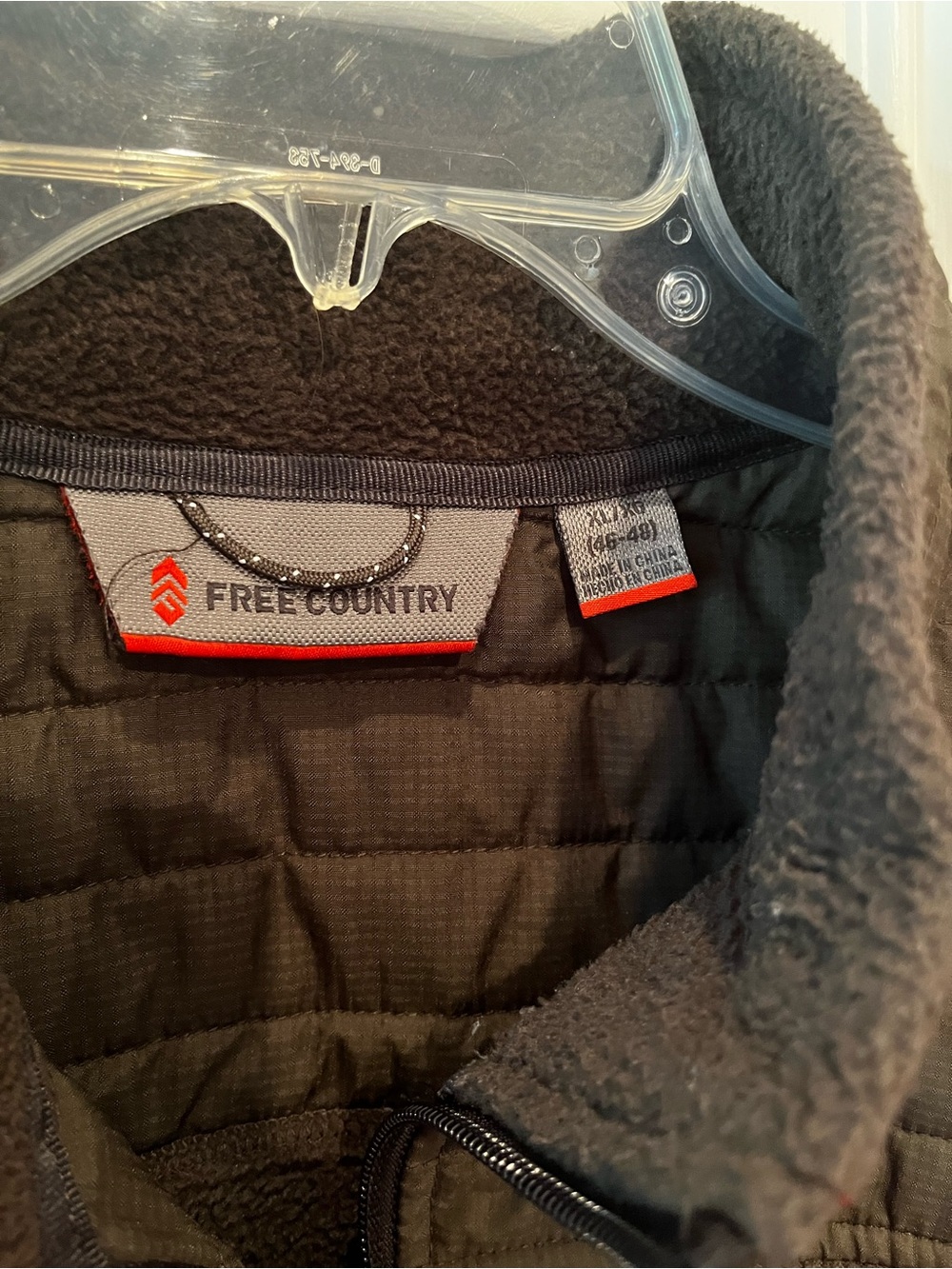 Men's Quilted Fleece Jacket - Dark Green - Picture 3 of 5